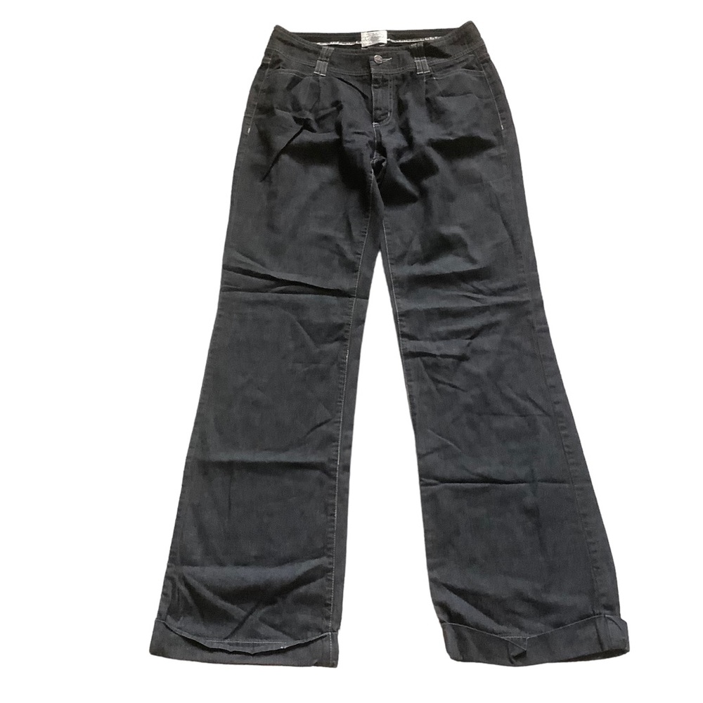 Y2K White House black market black denim boot cut jeans size 4 slacks w/pockets